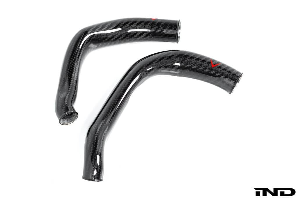 Eventuri BMW F8X M2C M3 M4 S55 Black Carbon Charge Pipe Set - Gloss