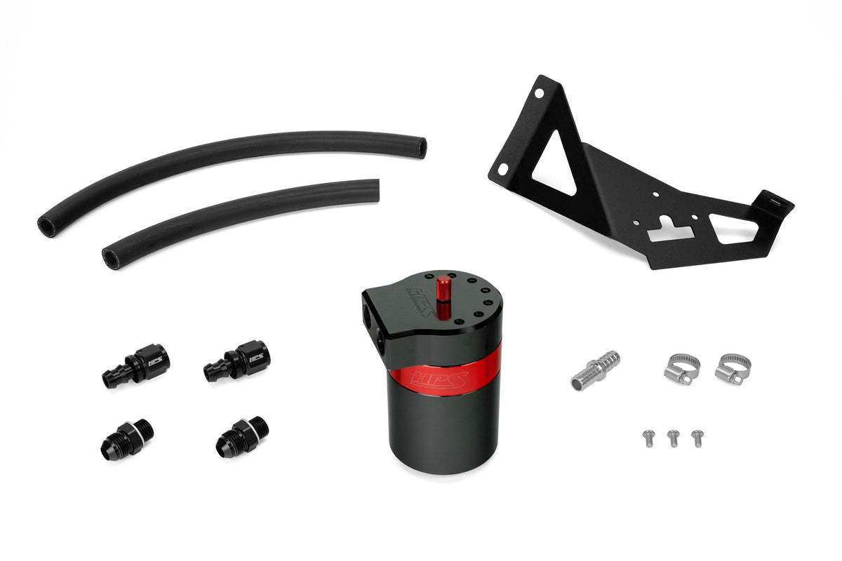 HPS Performance Aluminum Oil Catch Can Kit 2017-2026 Subaru Impreza 2.0L H4, 860-029
