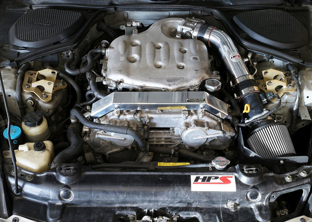 HPS Performance Shortram Air Intake Kit 2003-2006 Nissan 350Z 3.5L V6, Includes Heat Shield, Polish
