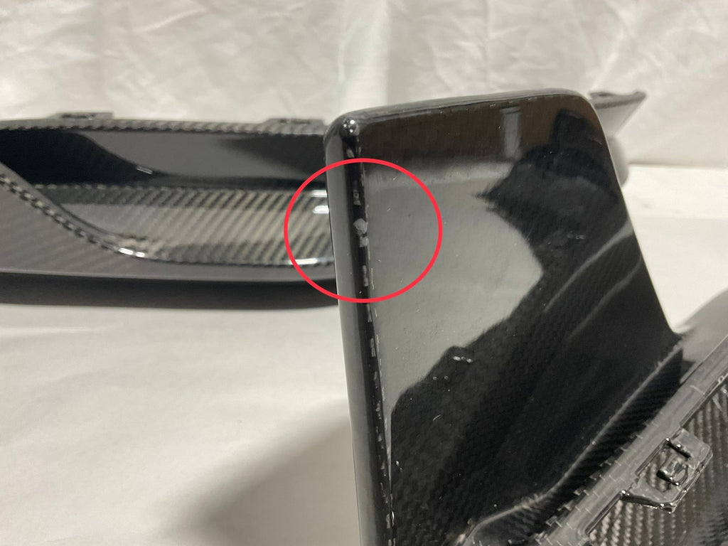 OPEN BOX - 2021-2023 BMW M3 (G80) Performance Inspired Replacement Dry Carbon Fiber Rear Bumper Splitters With Wing (Small Blemishes)