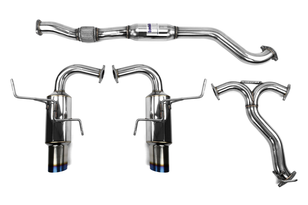 Invidia N1 Dual Exit Catback Exhaust - Titanium Tips - 2015-2021 Subaru WRX / STI