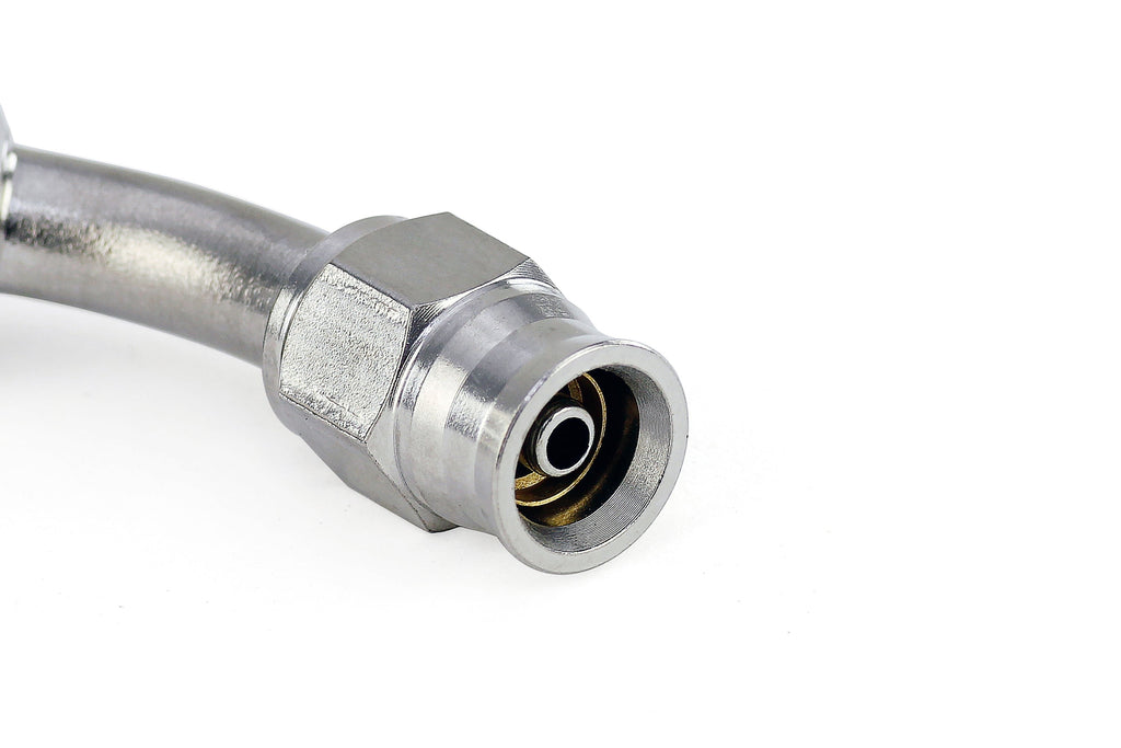 HPS Performance Compression Teflon Hose End to AN Female with 10mm Banjo for PTFE Hose, Stainless Steel