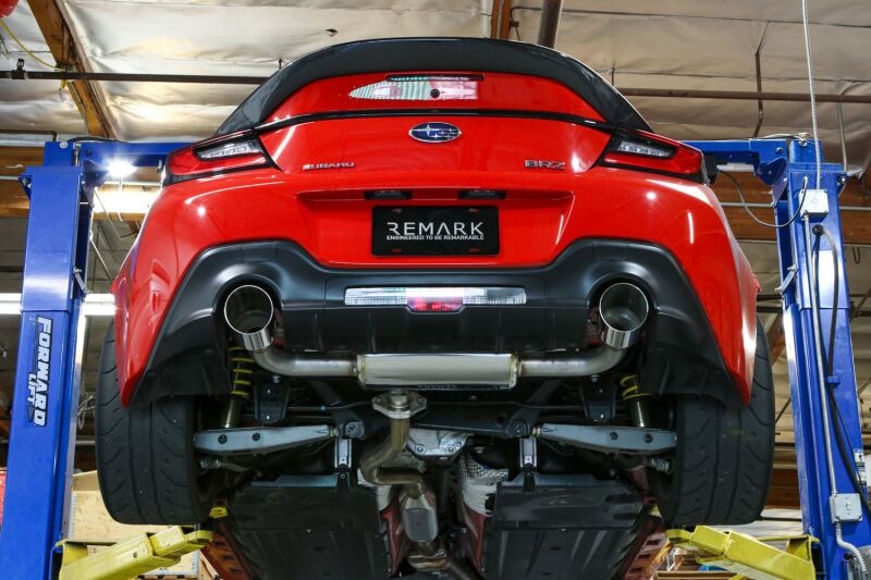 Remark Axle-Back Exhaust - Stainless Single Wall Tips - 2022-2026 Toyota GR86 / Subaru BRZ