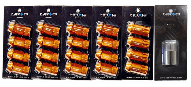 NRG 100 Series Open Ended Lug Nuts : Rose Gold (LN-110-21RG) - M12x1.25