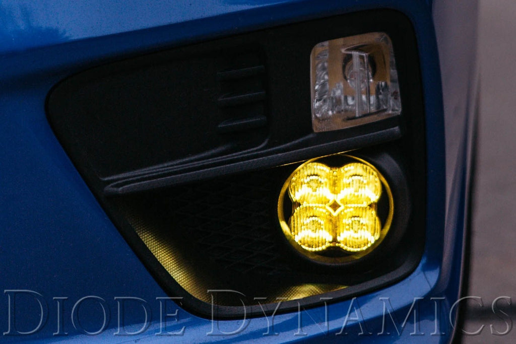 Diode Dynamics SS3 Max Type A Kit ABL SAE Fog Lights (Yellow) - 2015-2021 Subaru WRX / 2015-2017 Subaru WRX STi / 2013-2017 Subaru BRZ / 2013-2016 Scion FR-S / 2013-2015 Honda Civic Si Sedan / 2016-2025 Honda Civic