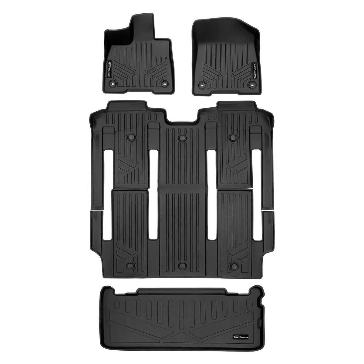 SMARTLINER Custom Fit Floor Liners For 2021-2026 Toyota Sienna with 2nd Row Bucket Seats no Spare Tire