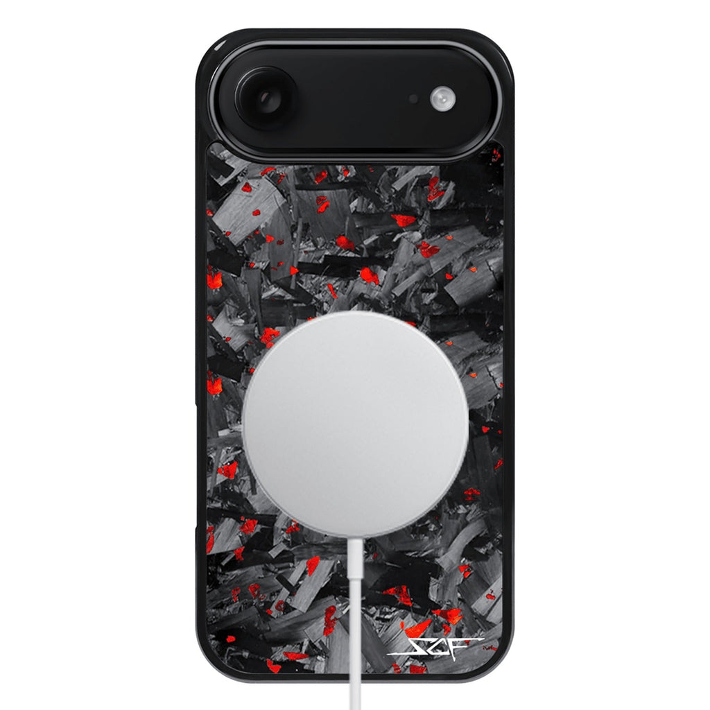 iPhone | Red Flake Forged Chunk Carbon Fiber Case | CLASSIC Series