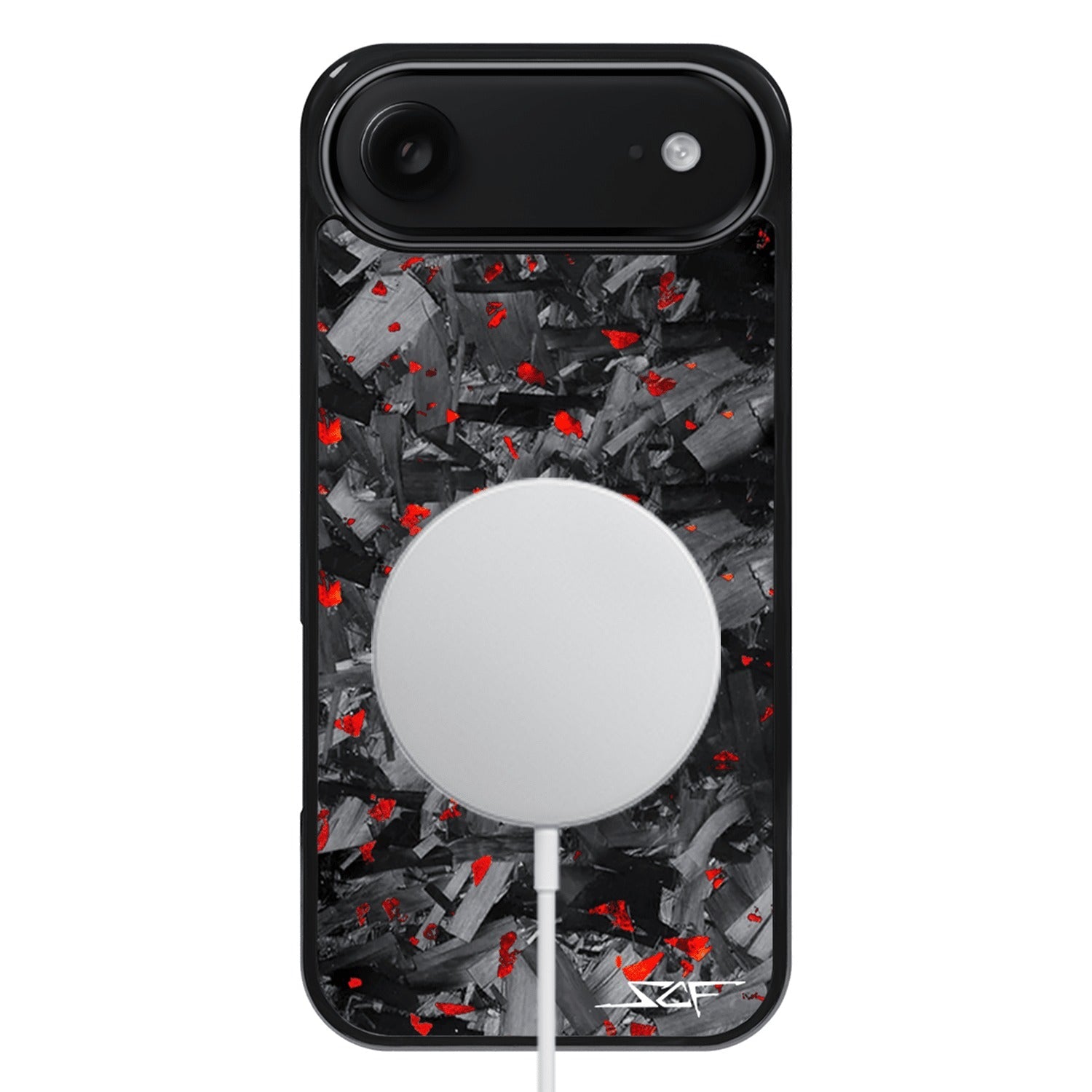 iPhone | Red Flake Forged Chunk Carbon Fiber Case | CLASSIC Series