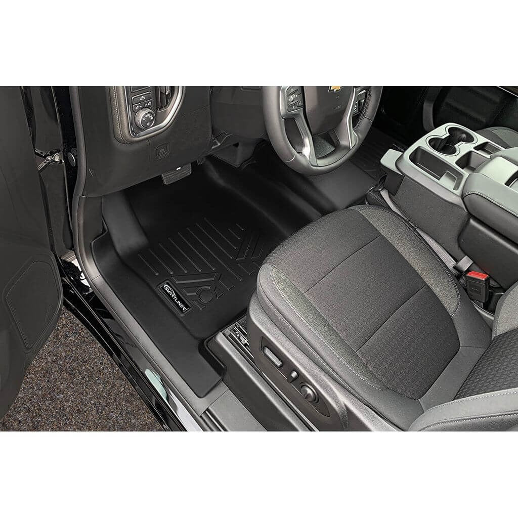 SMARTLINER Floor Liners for 2020-2026 Chevy Silverado 2500 HD | 3500 HD (Crew Cab|Carpet|(1st Row Bench)|(OTH)|[2nd Row Storage]
