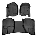 SMARTLINER Custom Fit Floor Liners For 2007-2013 Silverado/Sierra 1500/2500/3500 HD Extended Cab