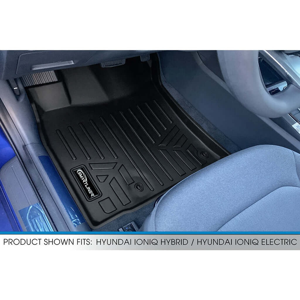 SMARTLINER Floor Liners for 2017-2022 Hyundai Ioniq Hybrid with Subwoofer in Cargo Area (Does Not Fit Electric Models)