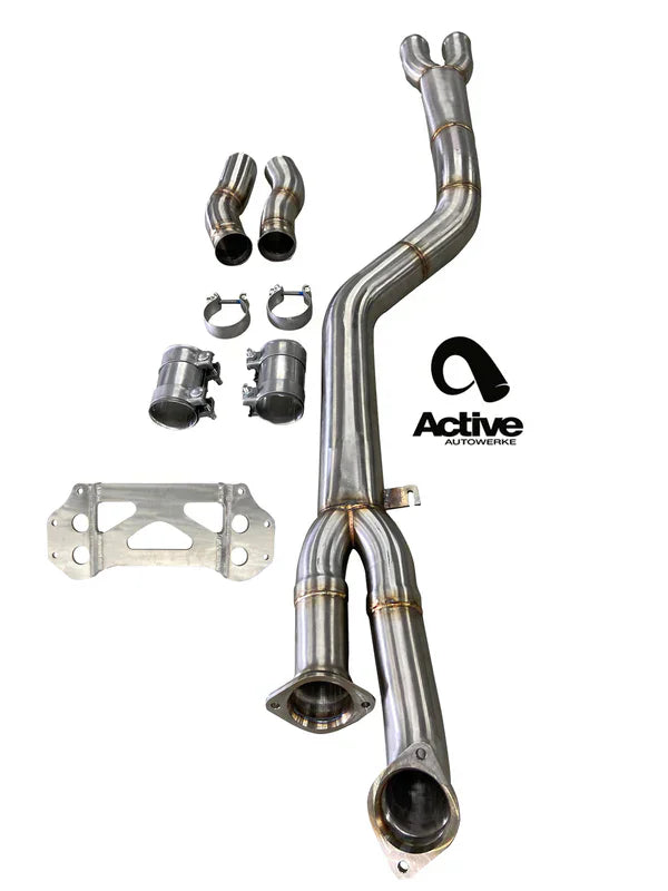 Active Autowerke G80/G82 M3/M4 Signature Single Mid-Pipe w/ G-Brace | Kies Motorsports
