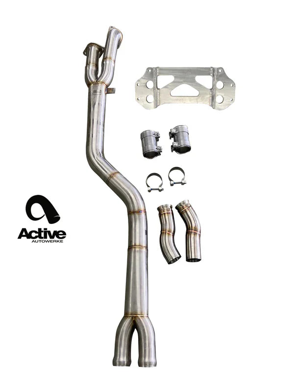 Active Autowerke G80/G82 M3/M4 Signature Single Mid-Pipe w/ G-Brace | Kies Motorsports