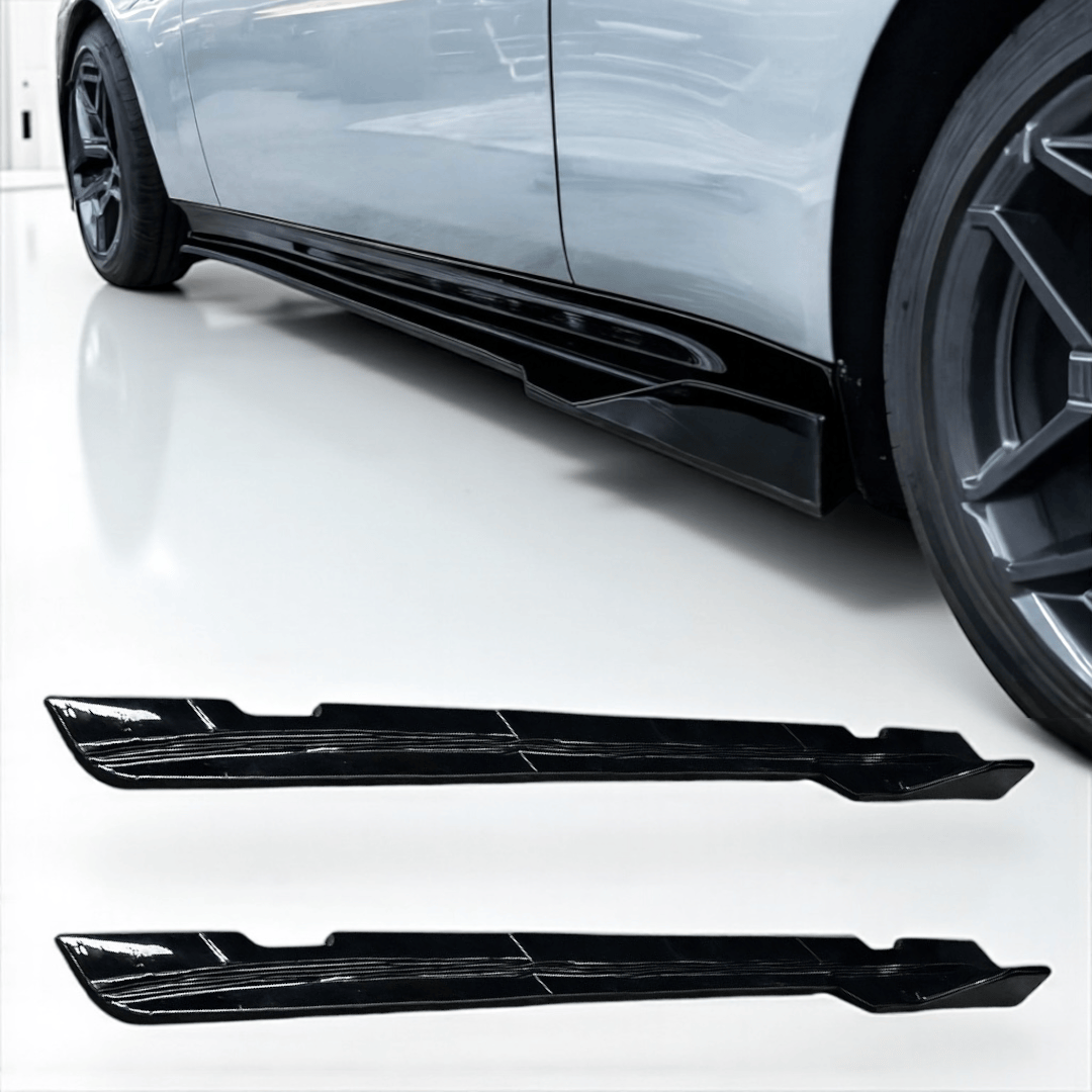 Aeroflow Dynamics V1 Gloss Black Side Skirt Extensions for 2024-2026 Dodge Charger