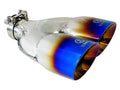 aFe Takeda 2.5in 304 Stainless Steel Clamp-on Exhaust Tip Passenger Side 2.5in Inlet 4inDual - Blue