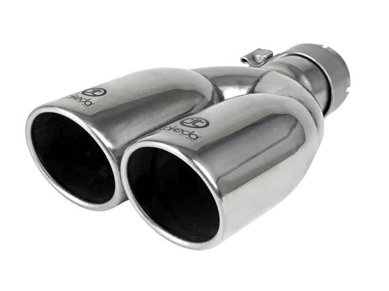 aFe Takeda 304 Stainless Steel Clamp-on Exhaust Tip Polished 2-1/2ininlet x 3-1/2in Outlet X 12in L
