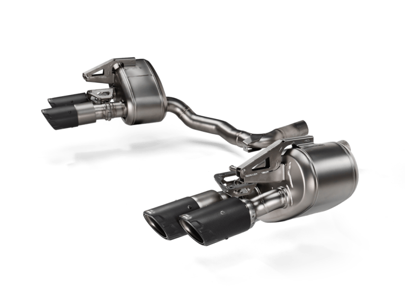 Akrapovic 2024+ Porsche Panamera Slip-On Line (Titanium) w/ Carbon Tips: Requires V6 or V8 fit kit