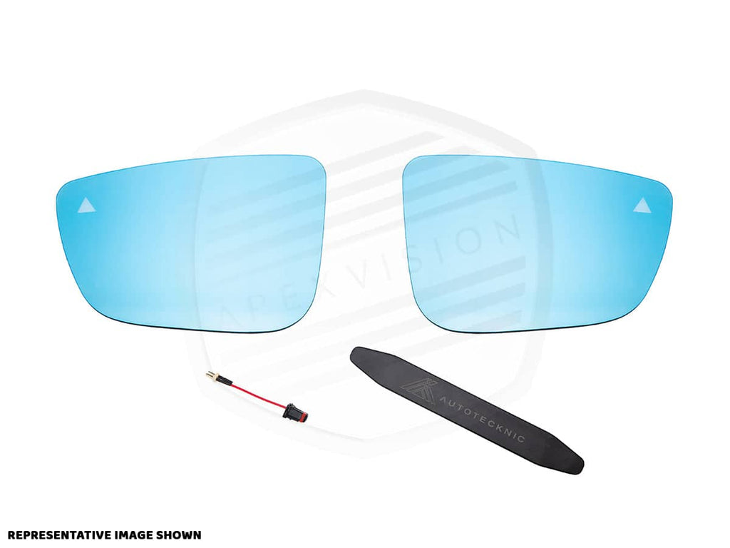 ApexVision Blue Tinted Side View Mirror Glass Set w/ Defrost - Honda S2000 (AP1/AP2)