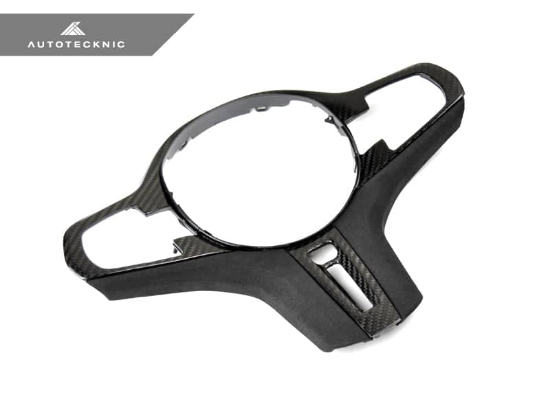AutoTecknic Carbon Alcantara Steering Wheel Trim - BMW F90 M5 2018-2019