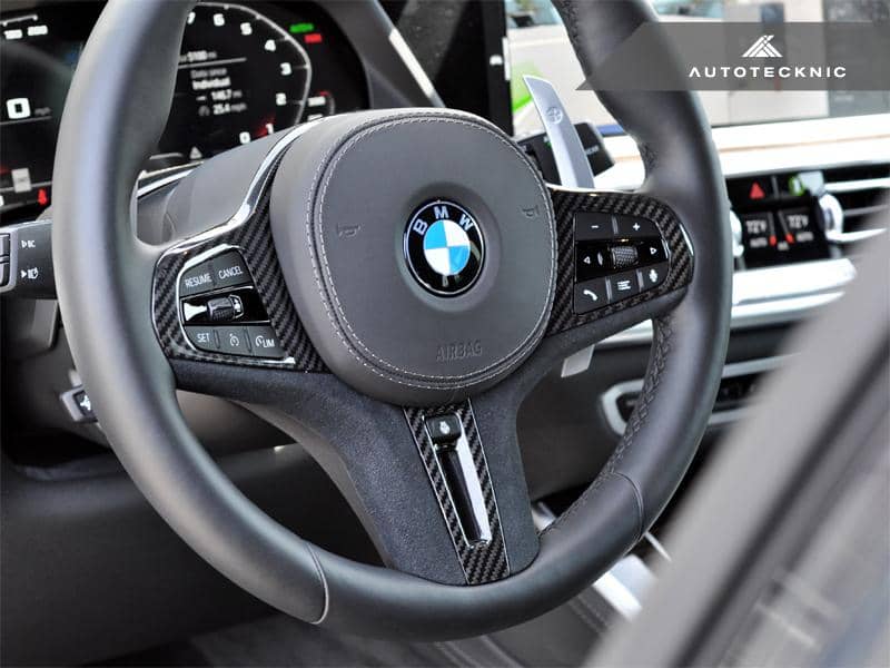 AutoTecknic Carbon Alcantara Steering Wheel Trim - BMW G22/ G26 4-Series