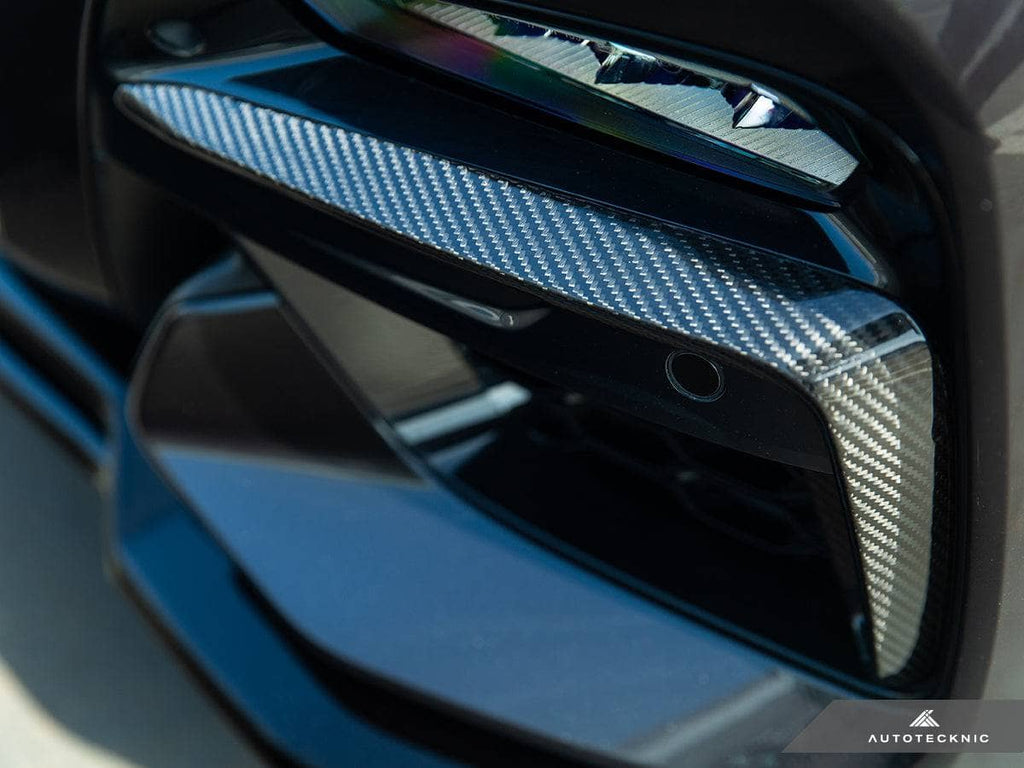 AutoTecknic Carbon Fiber Front Bumper Trim Set - BMW G01 X3 | G02 X4 M40I Pre-LCI