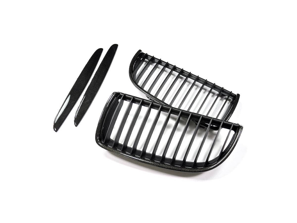 AutoTecknic Carbon Fiber Front Grille Set - BMW E90 Sedan | E91 Wagon | 3-Series