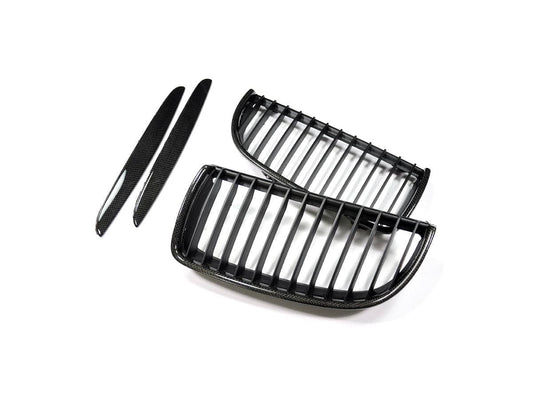AutoTecknic Carbon Fiber Front Grille Set - BMW E90 Sedan | E91 Wagon | 3-Series