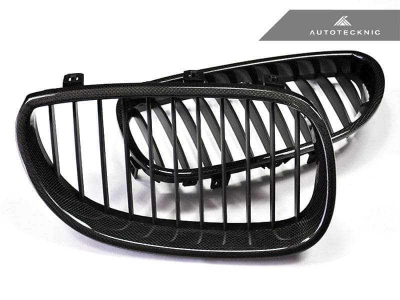 AutoTecknic Carbon Fiber Front Grille Set - BMW E60 Sedan | E61 Wagon | 5-Series Including M5