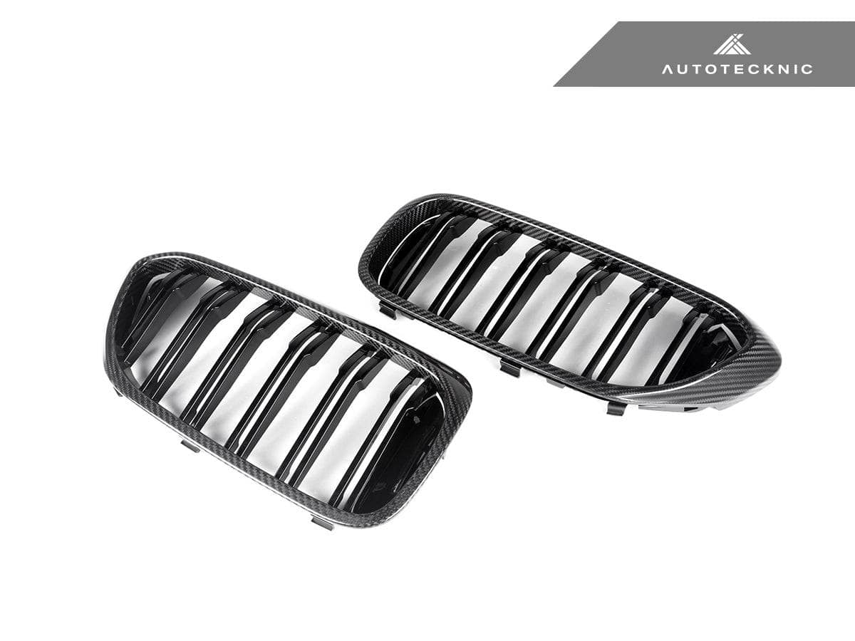 AutoTecknic Carbon Fiber Front Grille Set - BMW G30 5-Series Pre-LCI