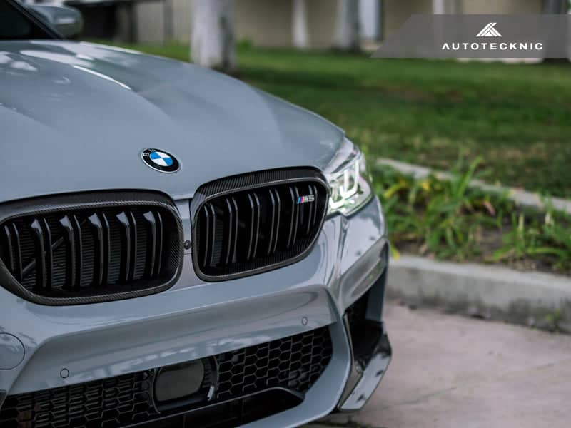 AutoTecknic Carbon Fiber Front Grille Surround Set - BMW F90 M5