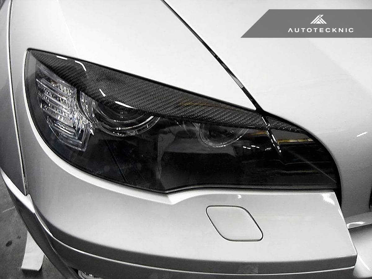 AutoTecknic Carbon Fiber Headlight Trim Set - BMW E70 X5 | X5M | E71 X6 | X6M