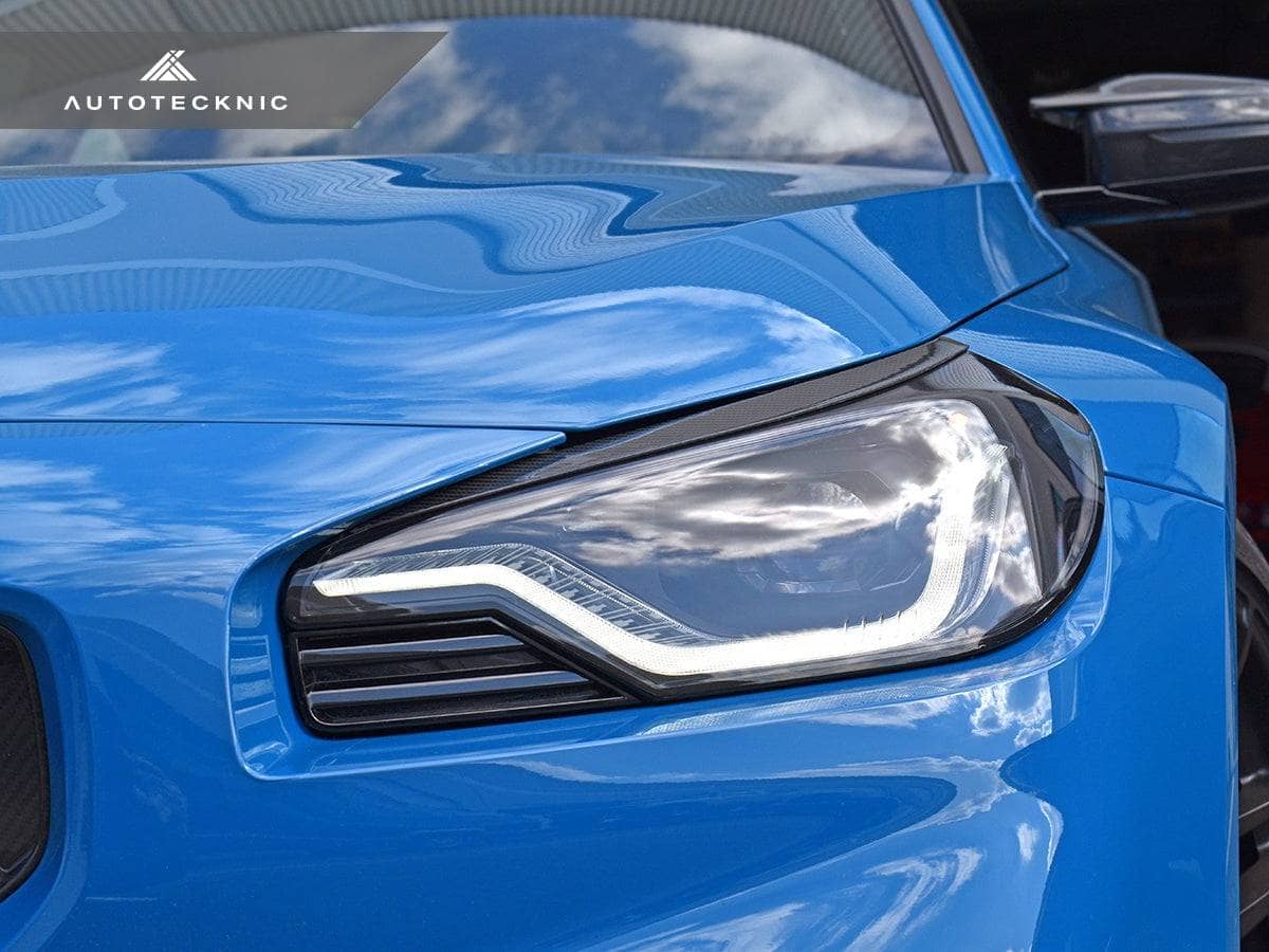 AutoTecknic Carbon Fiber Headlight Trim Set - BMW G87 M2