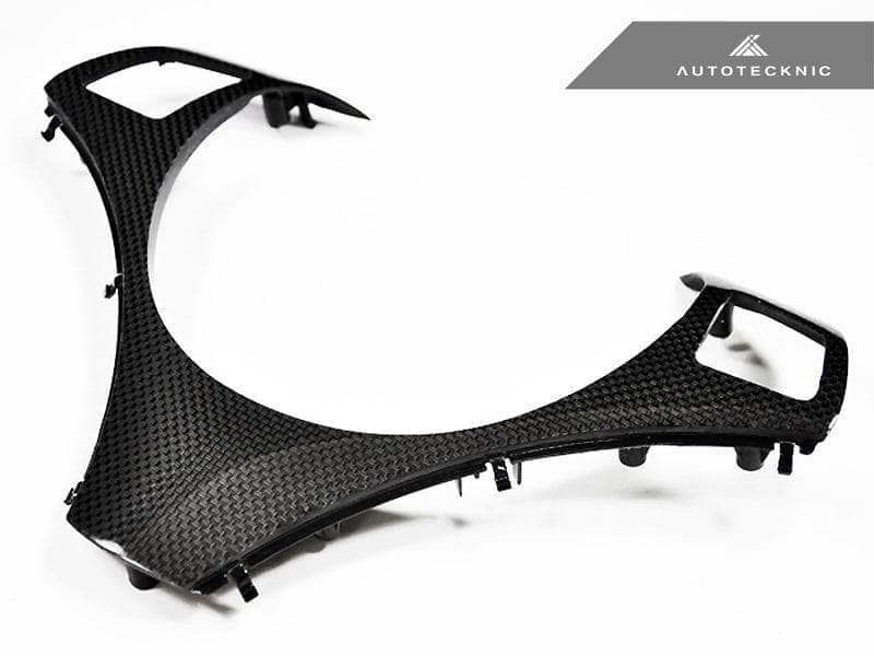 AutoTecknic Carbon Fiber Steering Wheel Trim - E90/ E92/ E93 3-Series/ E82 1-Series with Sport Package