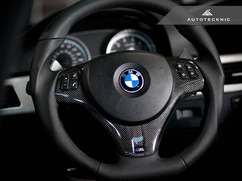 AutoTecknic Carbon Fiber Steering Wheel Trim - BMW E9X M3 | E82 1M Coupe