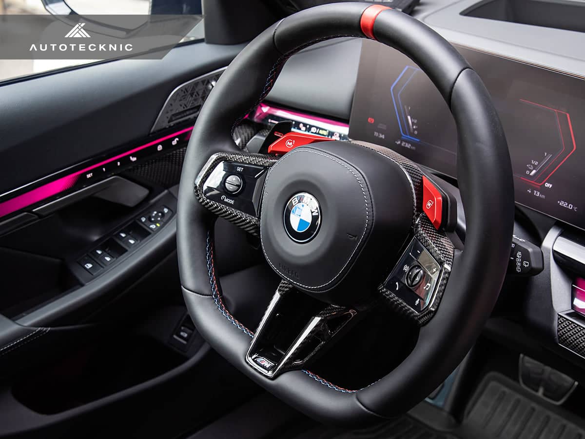 AutoTecknic Carbon Fiber Steering Wheel Trim - BMW G90/ G99 M5