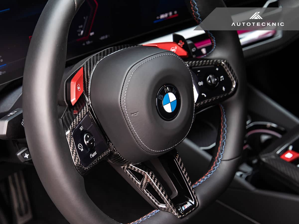 AutoTecknic Carbon Fiber Steering Wheel Trim - BMW G90/ G99 M5
