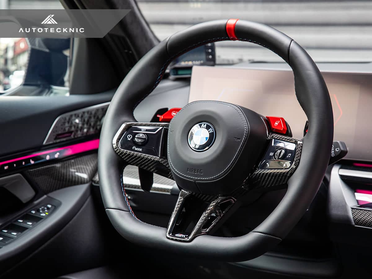 AutoTecknic Carbon Fiber Steering Wheel Trim - BMW G90/ G99 M5