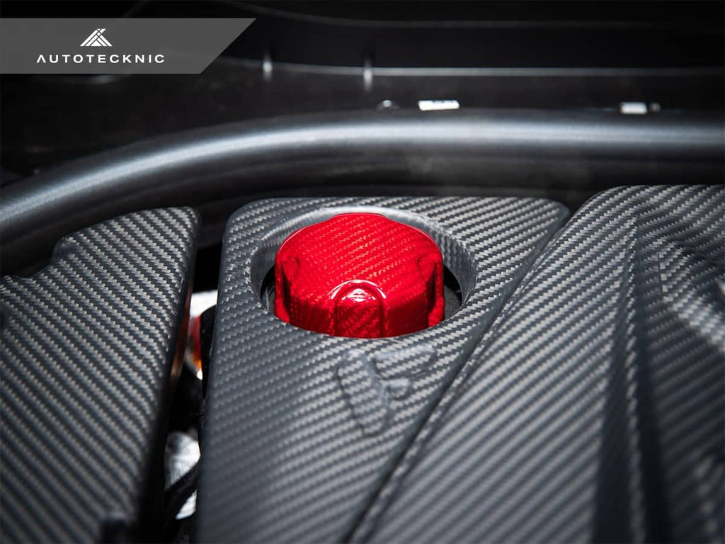AutoTecknic Dry Carbon Charge Cooler Tank Cap Cover - BMW F95 X5M | F96 X6M