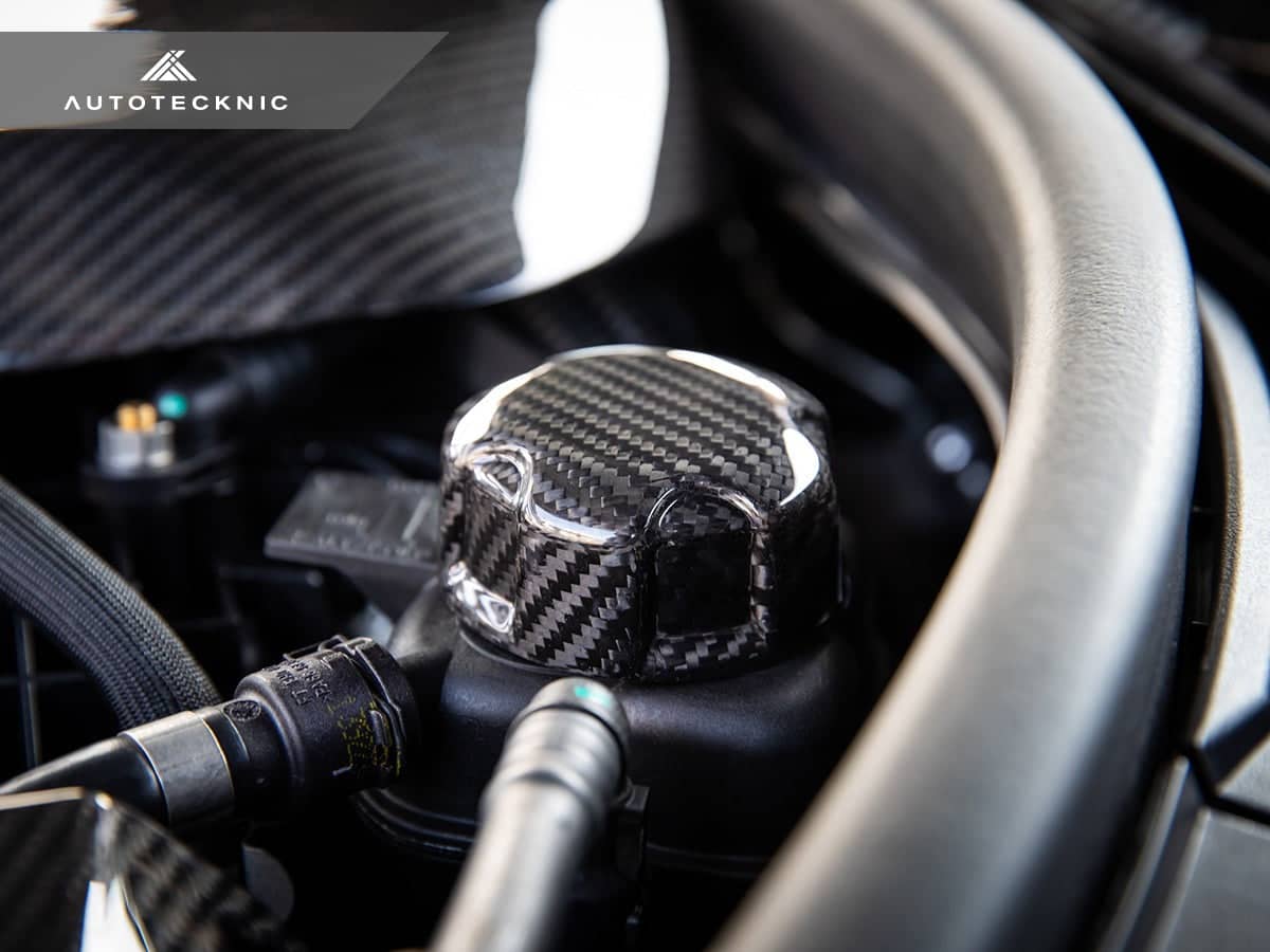 AutoTecknic Dry Carbon Charge Cooler Tank Cap Cover - BMW F95 X5M | F96 X6M