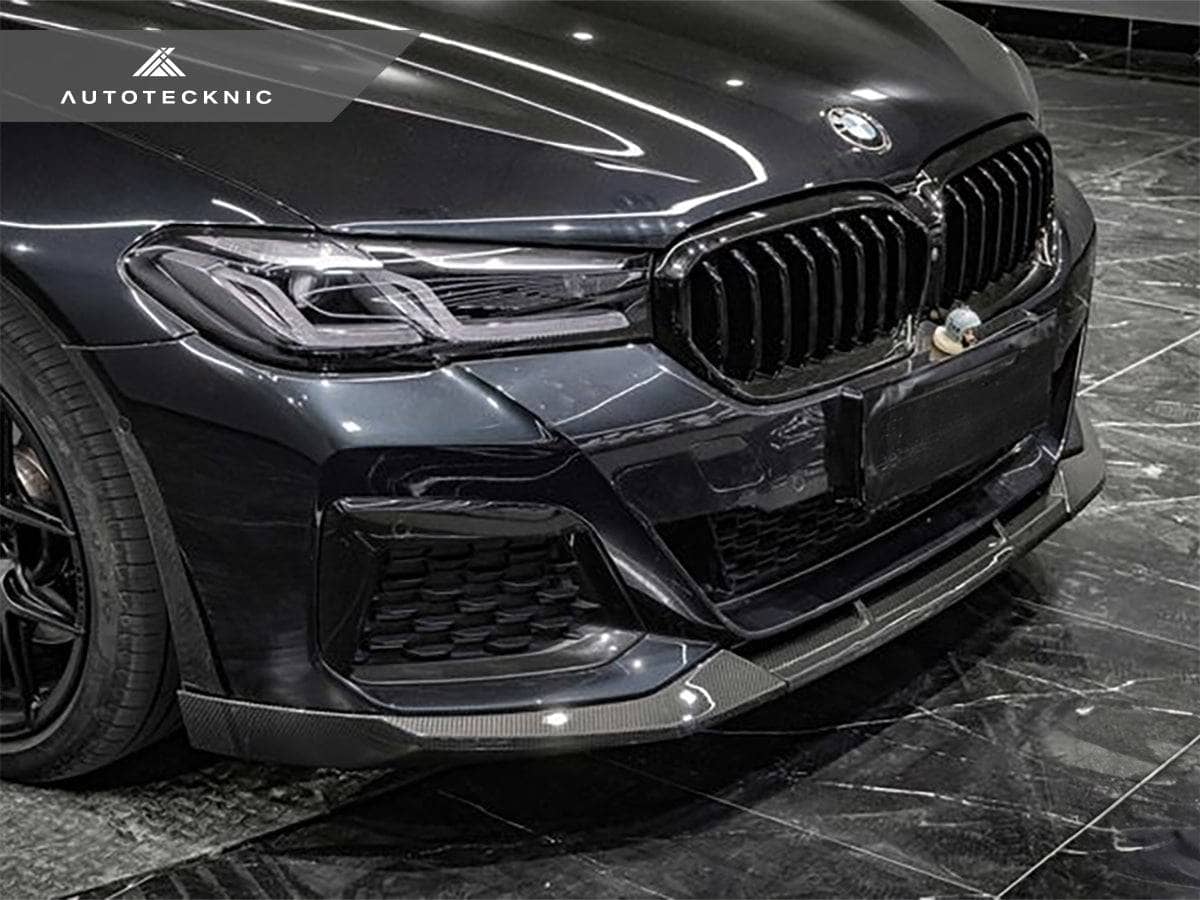 AutoTecknic Dry Carbon Competition Front Aero Lip - BMW G30 5-Series M-Sport LCI