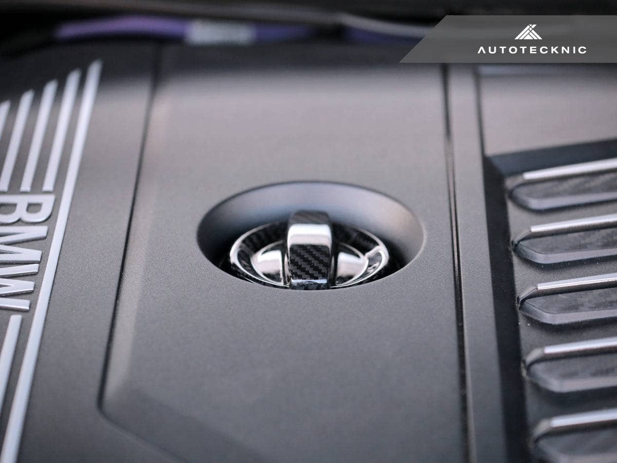AutoTecknic Dry Carbon Competition Oil Cap Cover - BMW F45 2-Series Active Tourer
