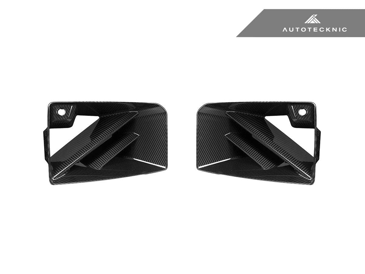 AutoTecknic Dry Carbon Corsa Front Bumper Lower Vent Set - BMW G87 M2