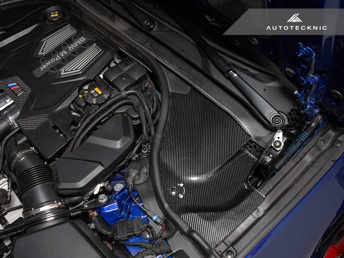 AutoTecknic Dry Carbon Engine Cowl Panel Trim Set - BMW F90 M5