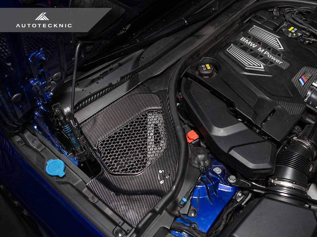 AutoTecknic Dry Carbon Engine Cowl Panel Trim Set - BMW F90 M5