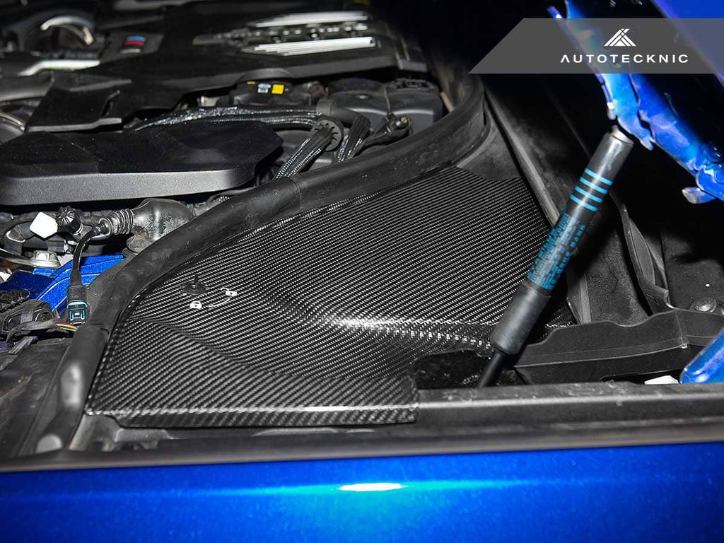 AutoTecknic Dry Carbon Engine Cowl Panel Trim Set - BMW F90 M5