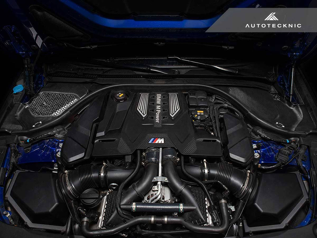 AutoTecknic Dry Carbon Engine Cowl Panel Trim Set - BMW F90 M5
