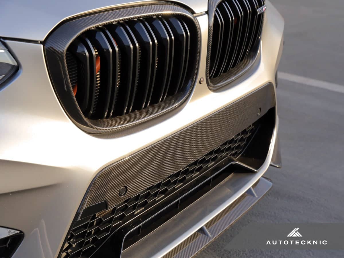 AutoTecknic Dry Carbon Fiber Bumper Trim - BMW F97 X3M | F98 X4M Pre-LCI