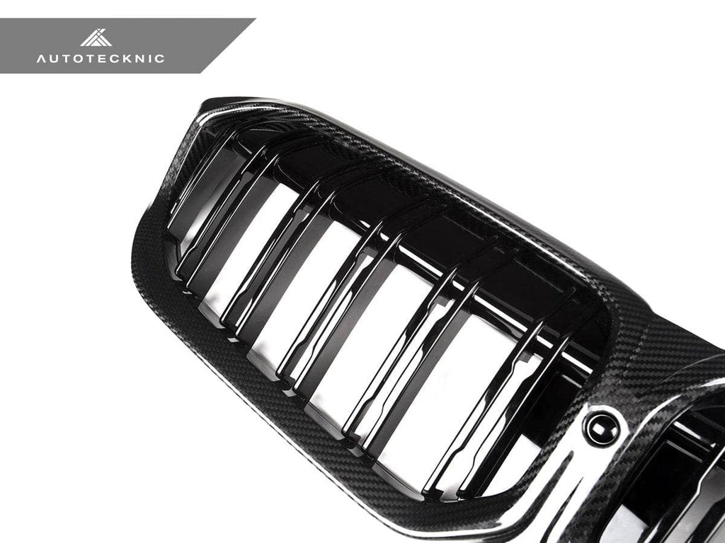 AutoTecknic Dry Carbon Fiber Dual-Slat Front Grille - BMW G20 3-Series LCI