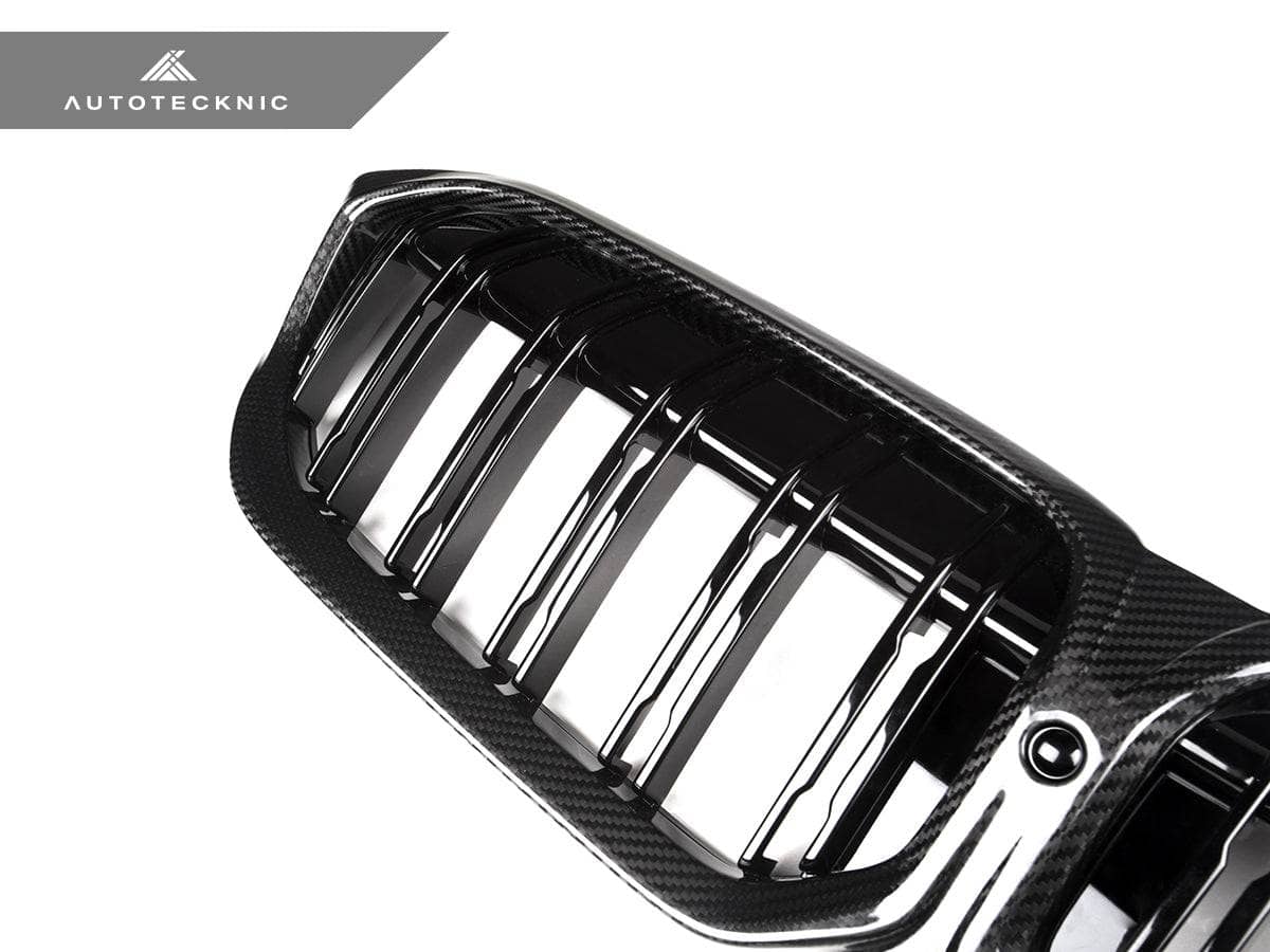 AutoTecknic Dry Carbon Fiber Dual-Slat Front Grille - BMW G20 3-Series LCI