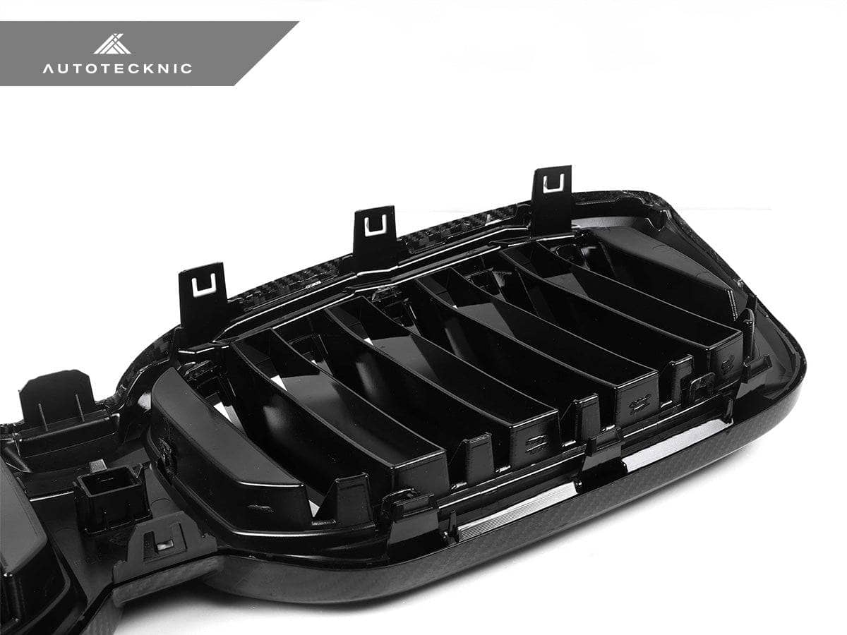 AutoTecknic Dry Carbon Fiber Dual-Slats Front Grille Set - BMW F97 X3M LCI | F98 X4M LCI